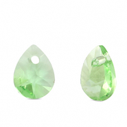 Hangers van Crystal glas druppel Light green