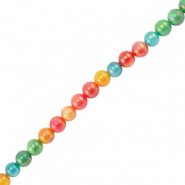 Schelp kralen rond Multicolor