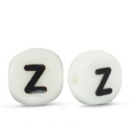 Letterkralen van keramiek Z White-black