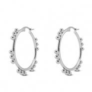 Roestvrij stalen (RVS) Stainless steel oorbellen creolen Silver