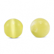 6 mm glaskralen Cat's eye Yellow
