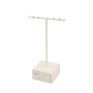 Sieraad display T-vorm Natural-off white