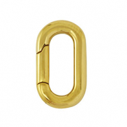 Roestvrij stalen (RVS) Stainless steel onderdelen clasp ovaal Gold