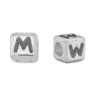 Letterkralen DQ metaal M/W Antiek zilver (nikkelvrij)