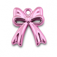 Acryl bedels strik Pink