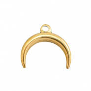 Roestvrij stalen (RVS) Stainless steel bedels maan Gold
