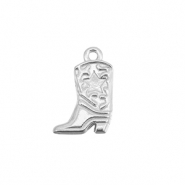 Roestvrij stalen (RVS) Stainless steel bedels cowboylaars Silver
