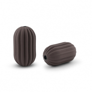 Acryl kralen ovaal Dark brown
