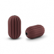 Acryl kralen ovaal Dark red-brown