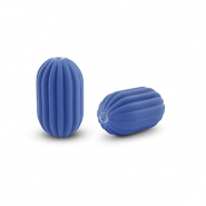 Acryl kralen ovaal Dark blue