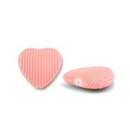 Acryl kralen hart Salmon pink