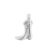 Roestvrij stalen (RVS) Stainless steel bedels cowboylaars Silver