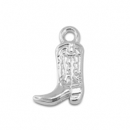 Bedels metaal cowboylaars Silver