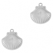 Roestvrij stalen (RVS) Stainless steel bedel schelp Silver