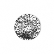 Roestvrij stalen (RVS) Stainless steel bedels rond Silver