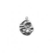 Roestvrij stalen (RVS) Stainless steel bedels rond Silver