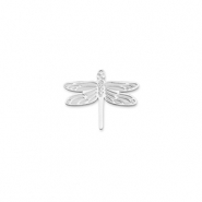 Roestvrij stalen (RVS) Stainless steel bedels libelle Silver