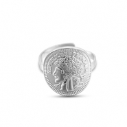 Roestvrij stalen (RVS) Stainless steel ringen munt Silver
