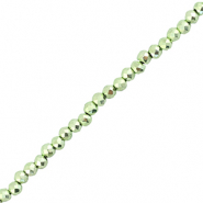 Top Facet kralen 2mm rond Metallic green