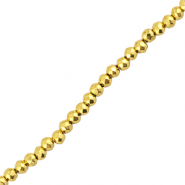 Top Facet kralen 2mm rond Metallic gold