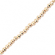 Top Facet kralen 2mm rond Metallic champagne