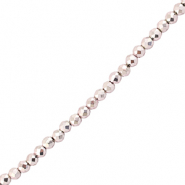 Top Facet kralen 2mm rond Metallic light pink