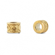Roestvrij stalen (RVS) Stainless steel kralen rondellen ruit Gold