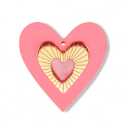 Statement hangers hart Pink-gold