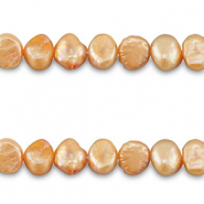 Zoetwaterparels nugget ovaal Peach-orange