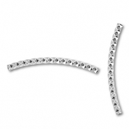 Roestvrij stalen (RVS) stainless steel kralen tube Silver