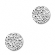 Roestvrij stalen (RVS) stainless steel bedels rond Silver