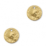 Roestvrij stalen (RVS) stainless steel bedels rond Gold