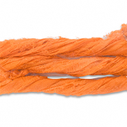Zijden sari linten Orange
