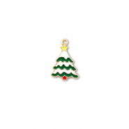 Bedels metaal kerstboom Goud-wit-groen-geel