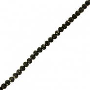 Top Facet kralen 6x4mm disc Black