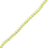 Top Facet kralen 6x4mm disc Light green