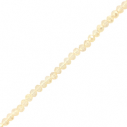 Top Facet kralen 6x4mm disc Light champagne