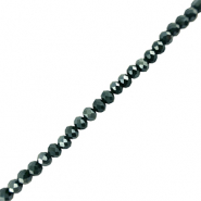 Top Facet kralen 4x3mm disc Dark blue