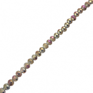 Top Facet kralen 4x3mm disc Grey