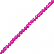 Top Facet kralen 3x2mm disc Fuchsia pink