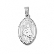 Roestvrij stalen (RVS) Stainless steel hangers ovaal "Saint Joseph" Silver