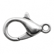 Onderdelen DQ metaal karabijnslot 12mm Antiek zilver (nikkelvrij)