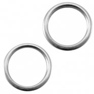 DQ metaal dichte ring 8x1.5mm Antiek zilver (nikkelvrij)
