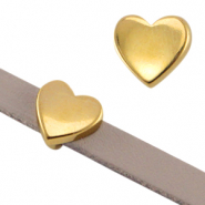 DQ metaal schuiver hart Ø5.2x2.2mm Goud (nikkelvrij)