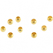 DQ metaal knijpkralen 3.0mm Goud (nikkelvrij)