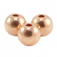 DQ metaal kraal 3mm Ros&eacute; goud (nikkelvrij)