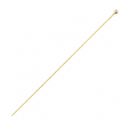 DQ metalen nietstiften met bolletje 50mm Goud (nikkelvrij)