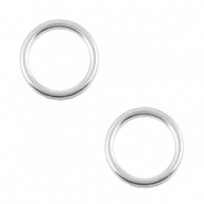 Bedels DQ metaal cirkel 12mm Antiek zilver (nikkelvrij)