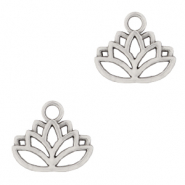 Bedels DQ metaal lotus Antiek zilver (nikkelvrij)
