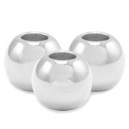 Kralen DQ metaal 6mm Antiek zilver (nikkelvrij)